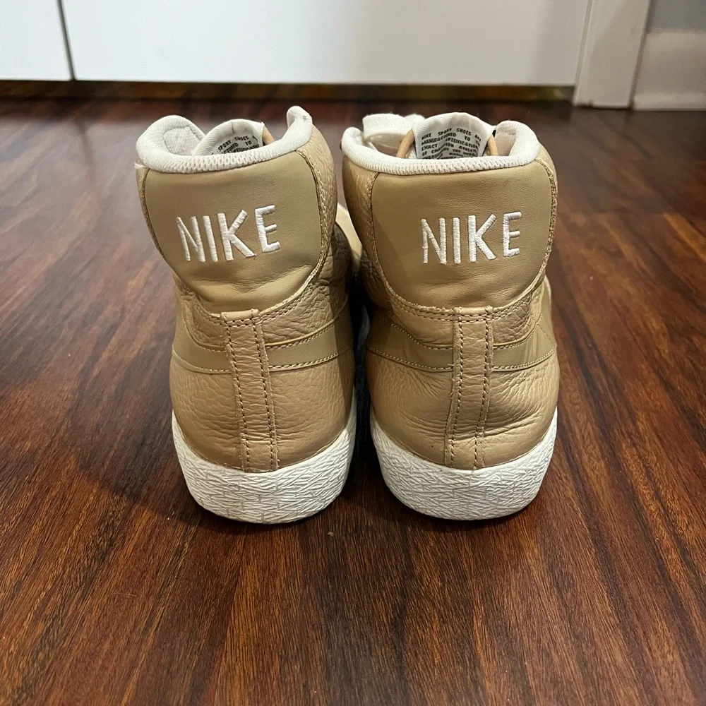 Nike Blazer Mid Premium Linen Summit White Sneakers - Picture 2 of 7